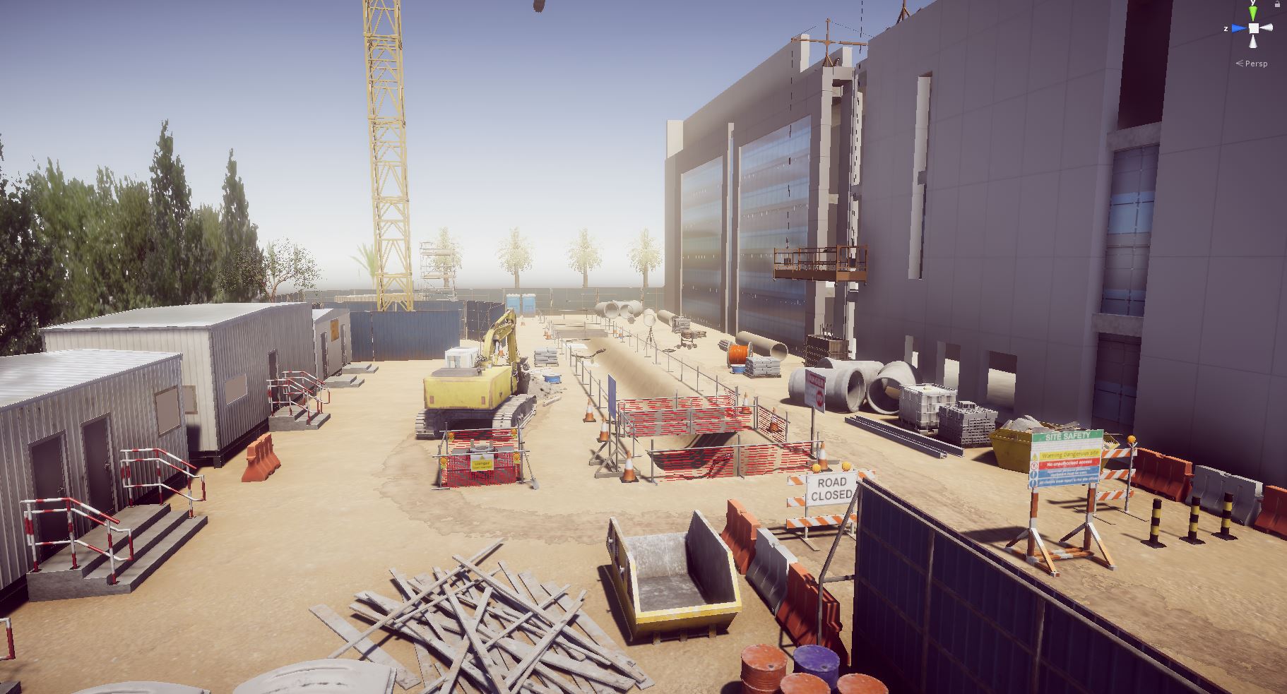 construction site in VR